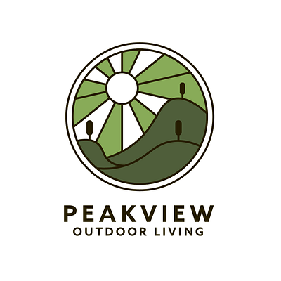 Peakview Logo Design design illustration logo vector