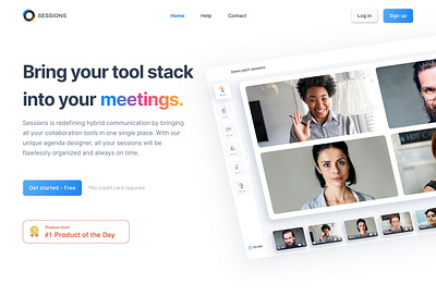 Sessions homepage design ux