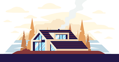 Day 11 of the 30 day flat design challenge! cabin design figma flat design illustration