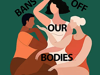 Bans off our bodies illustration for Moveon bansoffourbodies branding graphic design illustration logo socialmedia ui womenright