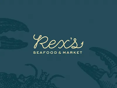 Rex's Seafood & Market art branding design food identity logo restaurant