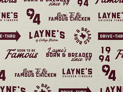 Layne's Chicken branding chicken logo taggert texas am