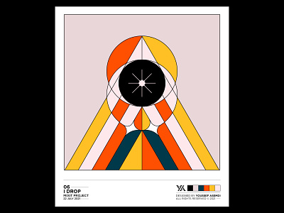 I DROP - 06 abstract black colors drawing eye illustration lineart minimal orange shapes system design triangle ui white yellow