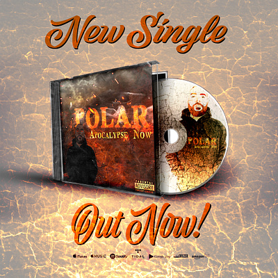 Cover Design: Polar - Apocalypse Now (Single Release) advertisement album cover apocalypse apple pencil branding cd client design fire hip hop illustration industry music now out now rapper single release