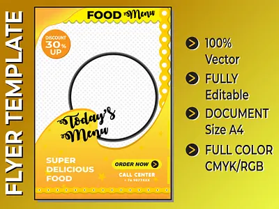 Food & culinary promotion template Premium Vector advertisement branding clean cover custom design graphic design illustration vector