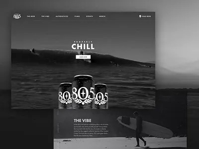 805 Beer Website Design anml beer beverage black and white brewery design food interaction lifestyle ui ux web website