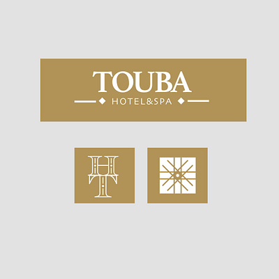 TOUBA a luxury Hotel and Spa branding logo typography