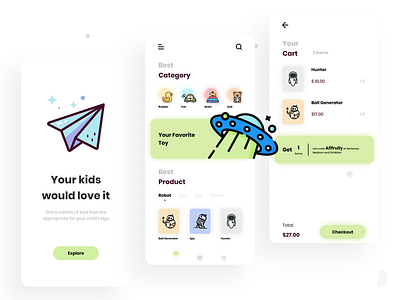 Toy App Design 🧸 app branding design graphic design illustration logo mobile ui ui design uiux uxresearch web