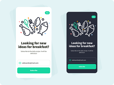 Daily UI - Subscribe 001 app dailyui mobile night subscribe theme ui ux