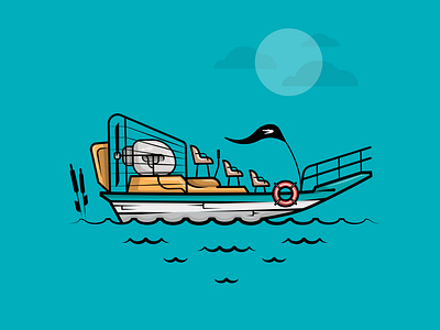 Airboat airboat flatdesign florida graphic design illustration vector