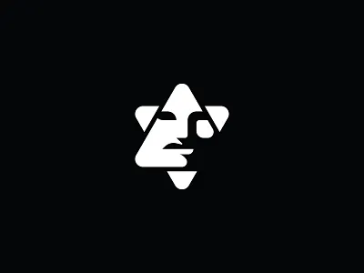 Star Face Logo abstract black and white brand brand and identity developer entertainment face fashion geometric head logo logodesigner man media minimilist multimedia oriental premade logos star tech