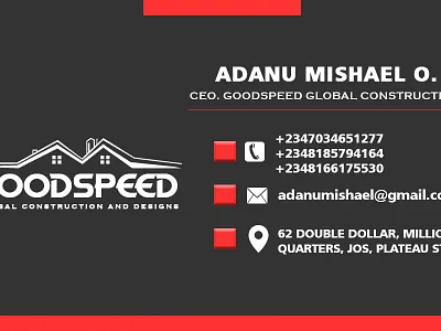 Complementary card (back) branding design photoshop