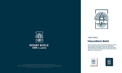 ROTARY BIZZLE OAK E - LIMITED branding design flat illustration logo logo design minimal minimalist logo ui unique