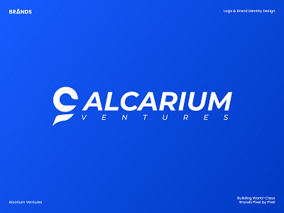 Alcarium Ventures Brand Logo adobe blue brand brand identity branding business design graphic design illustration illustrator logo pixel startup typography vector ventures white