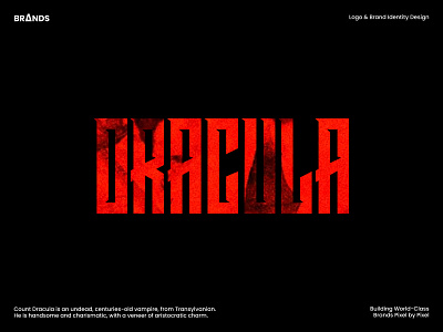 Dracula Brand Identity Exploration adobe black blood brand brand identity branding design dracula horror illustration logo movie red typography white