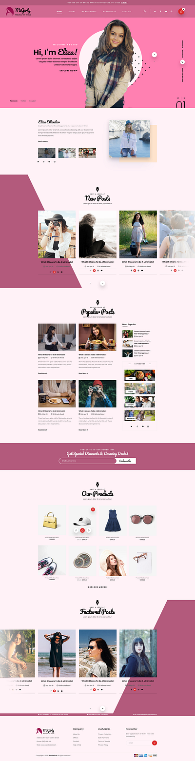 Buy Girly WordPress Theme For Attractive Feminist Websites girly wordpress theme