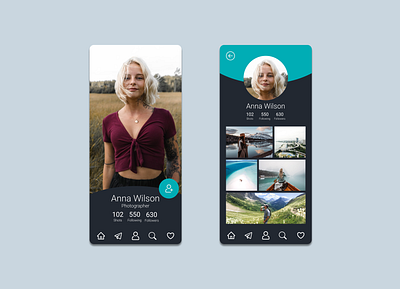 DailyUI 006 Profile Page app dailyui profile profilepage ui
