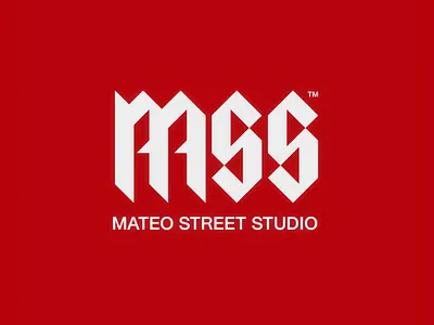 Mateo Street Studio Branding brand design brand identity branding design graphic design logo logo design logo mark logotype mateo street studio mss red background street studio studio typo typographic design typography visual identity white white letters