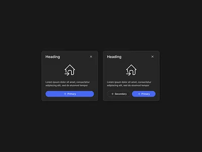 Dialogues - Riff component library components dark theme dialogue invite pop up product design ui ux