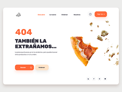 Maratón UI -03 404 404 branding design error figma order pizza ui