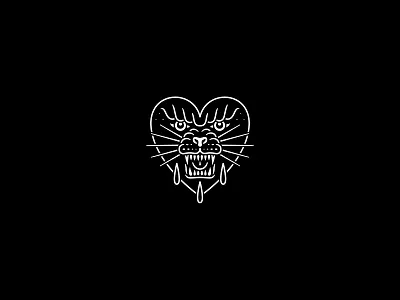 Heart band branding design dooom flash heart illustration logo merch occult rad tattoo tattooflash