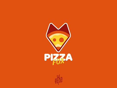 Pizza Fox Logo animal branding character emblem fast food fox graphic design illustration logo logotype modern pizza restaurant