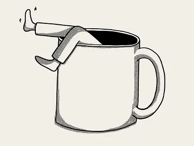 Coffee art coffee covid 19 drawing illustration inspiration minimal work from home