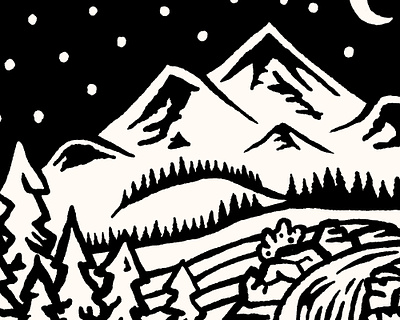 Mountain Ridge WIP artwork design evergreen graphic illustration mountain outdoors trees