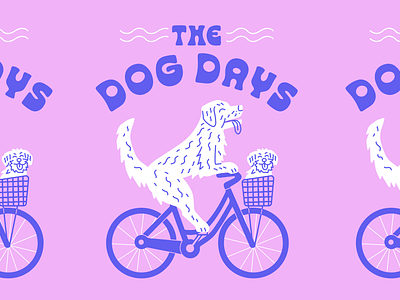 The Dog Days bike character design dog dog days illustration mascot packaging summer type vector