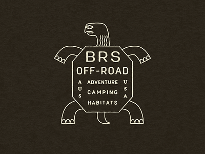 BRS tortoise animals badge branding camping graphic design illustration logo outdoor tortoise turtle typography vintage