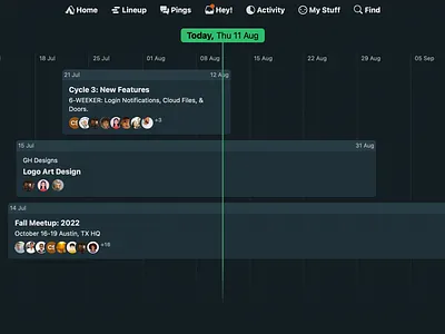 Basecamp: Lineup 37signals animation basecamp design project management ui