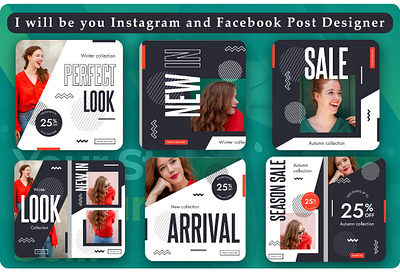 Social Media Template Design Insta or FB fb post graphic design illustration insta post post template template design typography vector