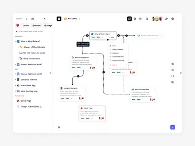 Mind Palace App / Map application builder concept diagram flow map mind mind palace mindmap semantic ui ux web wiki