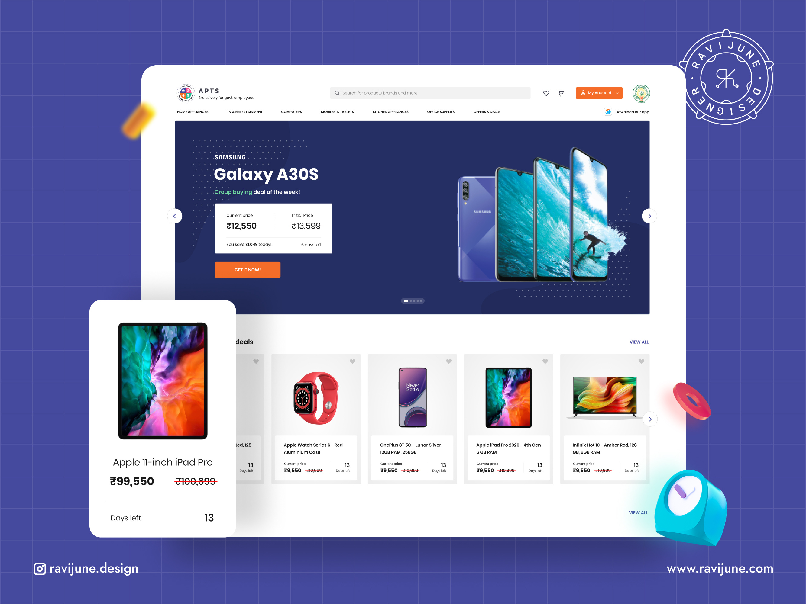 APTS - Ecommerce platform animation app design brandidentity branding casestudy designer ecommerce figma government landingpage photoshop productdesign ravijune uiux user experience userinterface webapp website