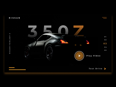 Nissan Web Design car nissan ui web design
