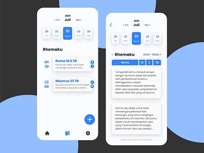 Rhema 📝 app application design digital graphic design illustration journal journey life minimal mobile app mobile application notes spiritual the bible ui ui ux ux word of god write