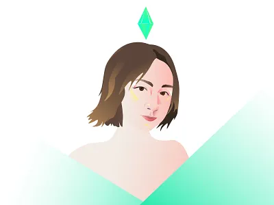 Self portrait for avatar adobe illustrator avatar design flat illustration illustrator self portrait summer