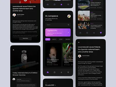 Newspaper App 3d animation app black branding clean design graphic design illustration logo mobile motion graphics ui uidesign uiux ux web website