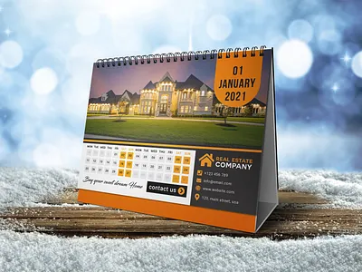 Desk Calendar design for real estate agency calendar design calendar designer desk calendar desk calender graphic design local real estate agency marketing materials real estate agency
