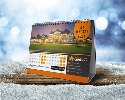 Desk Calendar design for real estate agency calendar design calendar designer desk calendar desk calender graphic design local real estate agency marketing materials real estate agency