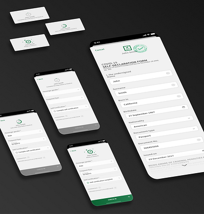 Certification Covid-19 in app. affinity affinitydesigner app certification covid 19 design gamification graphic design ios ui ux