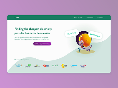 Luxer - Hero Section character energy green hero hero section homepage illustration landing shape site web design