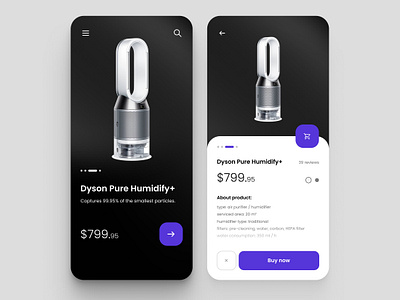 Dyson app app dyson mobile mobile app shop store ui uiux ux