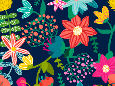 maria's pattern design floral graphic design illustration surface design