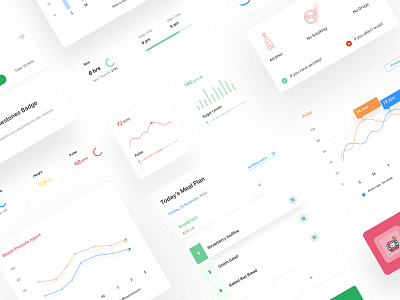 UI Components for Health App / Web app app components app design art branding design graphic design illustration logo minimal minimalist typography ui ui components uiux ux vector