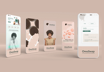 Oreoswap DeFi UI branding graphic design typography ui ux