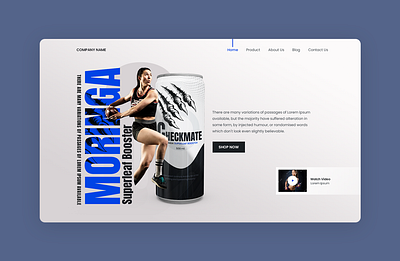 Herbal sports drink banner banner design product web