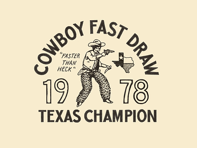 Cowboy Fast Draw badge branding cowboy desert graphic design illustration logo vintage western