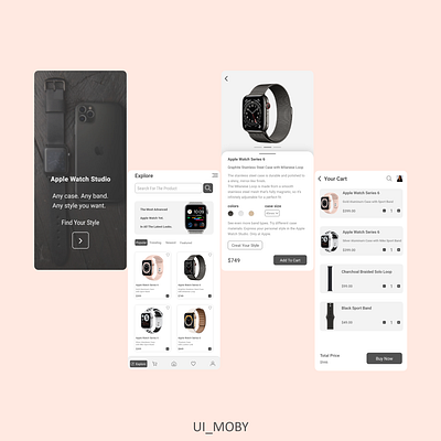 apple watch store concept 3d animation branding design graphic design landing page logo mobile app design mobile design mobile ui motion graphics ui web design