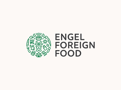 Engel Foreign Food - Logo Design branding design flat illustration flatdesign graphicdesign illustration logo vector